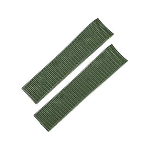 Bracelet montre silicone 21mm vert pour Longines HydroConquest