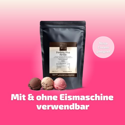 Eispulver für Eismaschine & Ninja Creami – Perfekte Eisbasis bei Nüssen & Schokolade │ Wird nicht steinhart │ Ohne Zusatzstoffe │ 750 g für bis zu 8 L Eis │ Perfecto Plus von Eis Perfecto – Bild 5