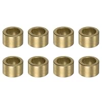 QUARKZMAN 8 Stück Hülse (einfache) Lager 8mm Bohrung x 12mm Außendurchmesser x 8mm Länge, selbstschmierende gesinterte Bronzebuchsen
