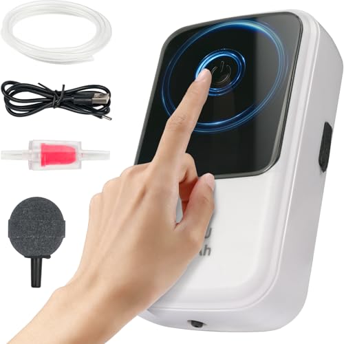 Image of Ghosthorn Silent Rechargeable Aerator for Fish, Large Capacity Aquarium Air Pump with Universal Clip for Most Bait Buckets Dual Operating Mode
