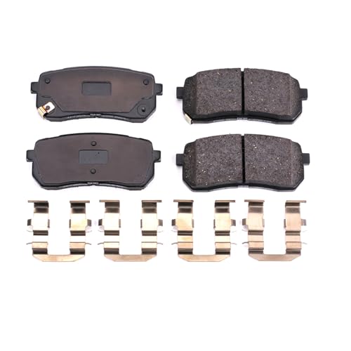 Image of PowerStop Rear Brake Pads for Hyundai Veracruz 2007-12 | Kia Sedona 2015-21 - Z17 Ceramic Brake Pads with Installation Hardware, 17-1302