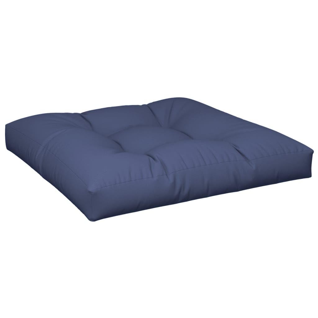Juego de cojines para palé, color azul marino, 70 x 40 x 12 cm, tejido de poliéster con funda impermeable, cojín de asiento y respaldo para jardín, terraza, balcón, oficina y silla de ruedas