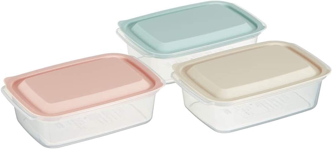 Amazon｜スケーター(Skater) 溝が無く洗いやすい 保存容器 700ml 3個