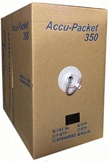 Cable Central LLC 1000 ft Bulk Cat5e Ethernet Cable, 24 AWG, Solid UTP Pull Box, Cat-5e Wire, Indoor FT4/CMG Network Installation Cord, 350 MHz - Grey