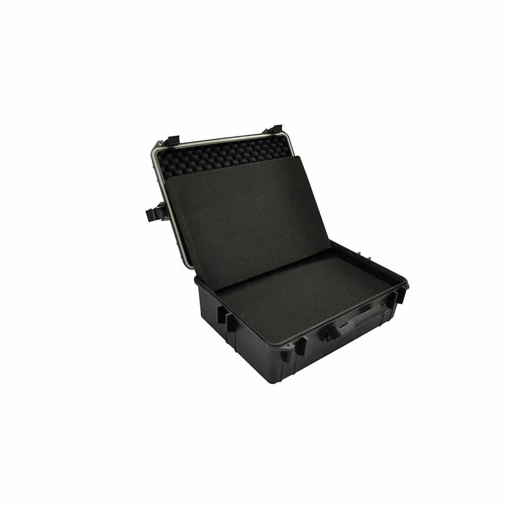 Valigetta di trasporto nera 57 x 43 x 22 cm in polipropilene con inserto in schiuma per elettronica e attrezzi