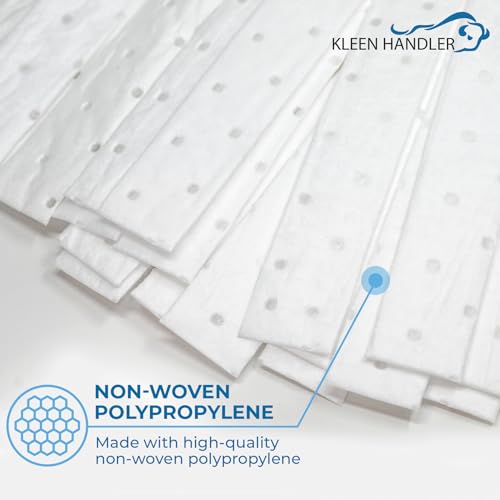 Kleen Handler BLKH-HD-HYDM-W Mop Head Replacement 6-Pack Hydrophobic Industrial Mop For Oils And Spills – Heavy-Duty Mop For Industrial, Commercial, Janitorial Cleaning – Non-Woven Oil-Absorbent Material thumb #5