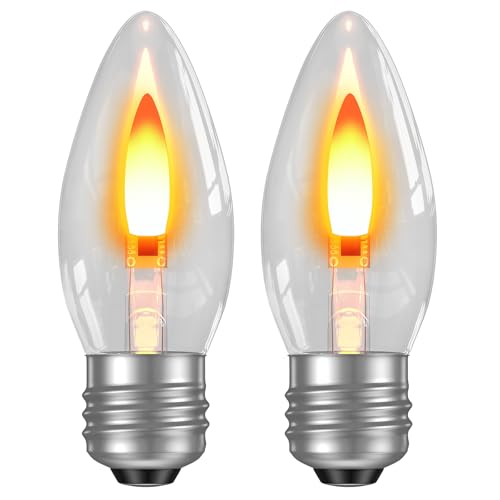 Hompavo Christmas Decorations, LED Flame Light Bulbs - Realistic Flickering