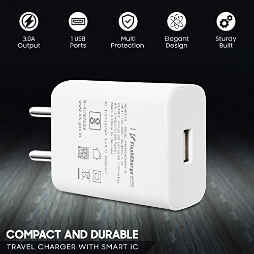 Image of Hoerrye Vivo Type C Flash Charging Adapter Compatible With Vivo T3 Ultra,T3 Pro,T3 Lite,T3X,T3,T2,Y29,Y300,Y18T,Y300+,iQoo 13,12,Neo9 Pro,Neo 10R,Z9S,Z9S Pro USB C 44 Watt Mobile Fast Charger,White