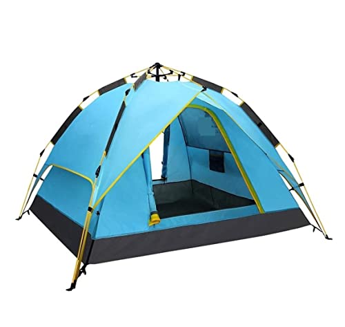 Carpa automática para camping 3-4 personas con dos puertas y 4 ventanas de malla miniatura 1