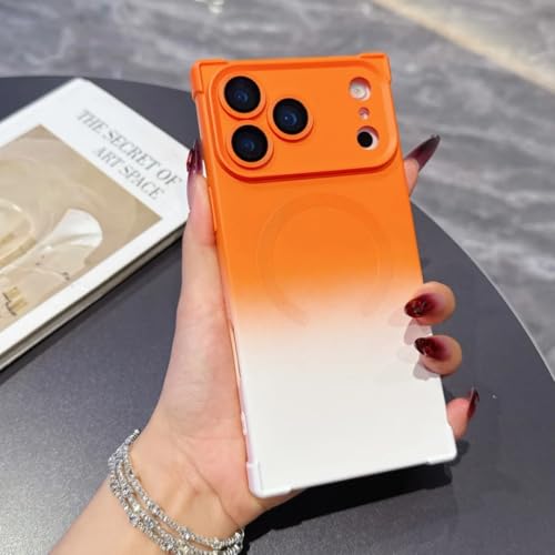 Étui iPhone 16 orange à cordon pour vos sorties et photos