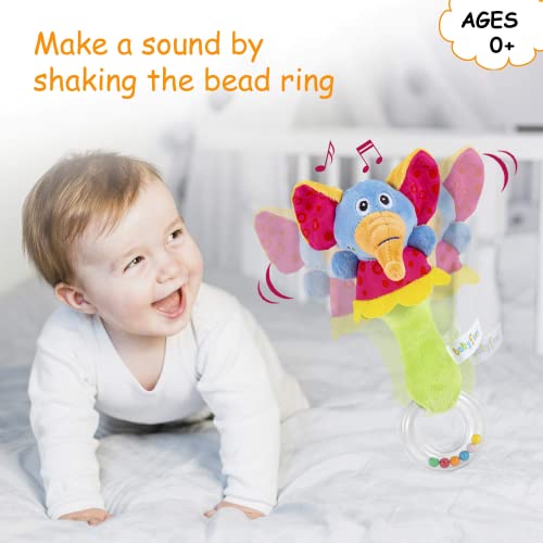 AlagiFun Baby Rattles, 4 Pack Hand Rattles Shaker