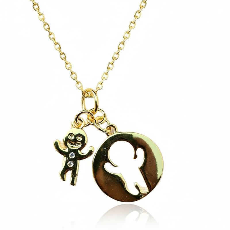 Collier lien familial argent 925 doré LKBEADS, pendentif rond fait main de haute joaillerie