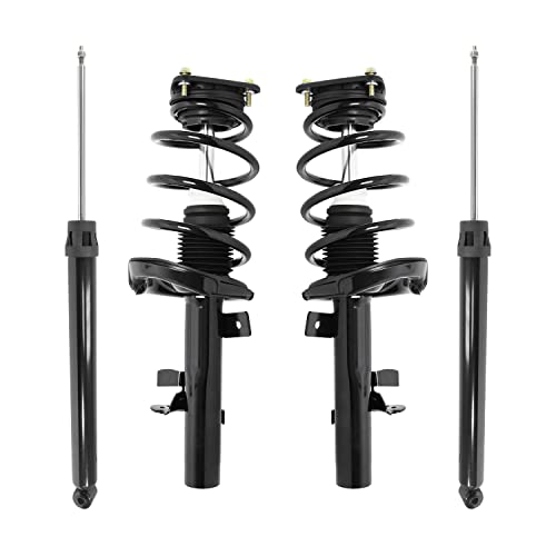 COMPLETESTRUTS - Front Complete Strut Assemblies with Coil Springs and Rear Shock Absorbers Replacement for 2012-2018 Ford Focus - Set of 4