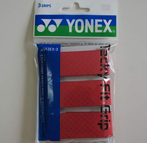 Overgrip Yonex Tacky Fit com 03 Unidades Vermelho