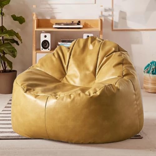 Funda de puf de Cuero sintético sin Relleno para sofá, sillón para Adultos, Asiento de Suelo, Muebles de Sala de Estar