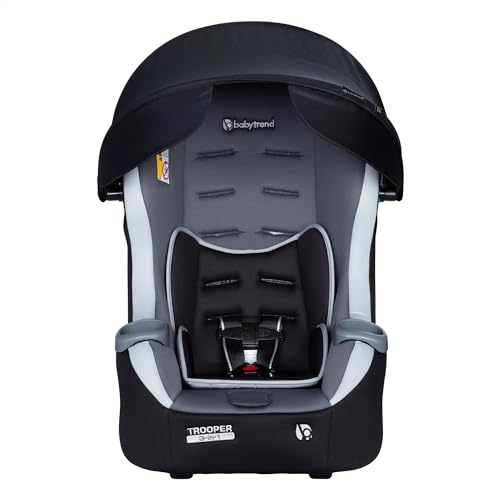 Image of Baby Trend 3-in-1 Infant Car Seat with 5-Point Safety Harness, Adjustable Canopy, and Soft Fabric Seat, Trooper Plus, Dash Twilight - Convertible Travel System & Support for Babies & Toddlers