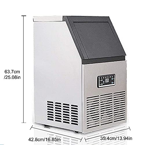 Ice Cube Maker Ice Maker Commercial, LED-Anzeige, 10 Minuten schnelle Eisherstellung, einstellbare Dicke, 50 kg/Tag… – Bild 8