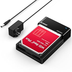 ORICO Externe USB 3.0 SATA Festplatten Dockingstation für 2,5/3,5 SATA HDD, 5Gbps Festplattengehäuse Docking Station mit bis zu 24 TB [Unterstützt UASP]