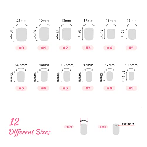 Kikmoya Short Press On Nails Square Nude False Nail Tips Brown Acrylic French Fake Nails With Rhinestones 24Pcs Glitter Artificial Full Cover Stick On Nails For Women And Girls (Nude Brown) #TOP3