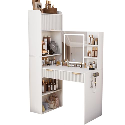 Royal Windsor Makeup Vanity Desk with Mirror and...