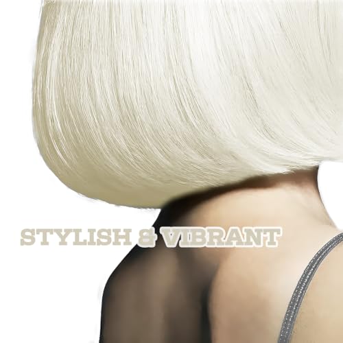 Image of LIULIUBTY Short Bob Hair Wigs Straight with Flat Bangs Synthetic Colorful Cosplay Daily Party Neon Wig for Women + Free Wig Cap 12 inch Natural As Real (Light Blond)