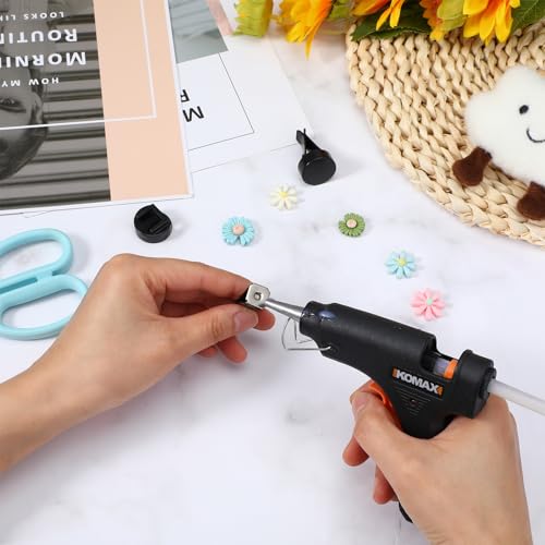 Image of 100 Pcs Metal Car Vent Clips with Round Plastic Slot Head, Air Vent Clips Car Accessories Replacement, Car Air Fresheners Perfume Vent Clips for Most Car, Office, Home (Black, 40x24mm)