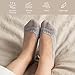 COOPLUS 10 Pairs No Show Socks Womens Lace Non Slip Low Cut Thin Fashion Liner Invisible Boat Socks for Flats Loafers