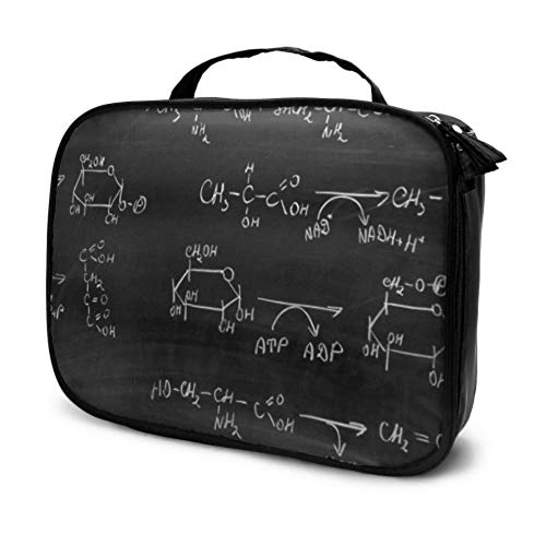Preisvergleich Produktbild Chemie Wissenschaft Formel Reise Kosmetiktasche Für Männer Kosmetiktasche Aufbewahrung Make-up Reisetaschen Für Frauen Multifunktionsbedruckte Tasche Für Frauen