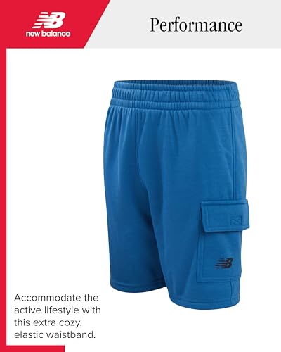 Image of New Balance Boys Shorts Set - 3 Piece Short Sleeve Crewneck Graphic Tees and Athletic Performance Shorts for Boys (8-12)