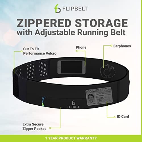 Image of FlipBelt Zipper Adjustable Tubular Running Belt for Phones, USA Company