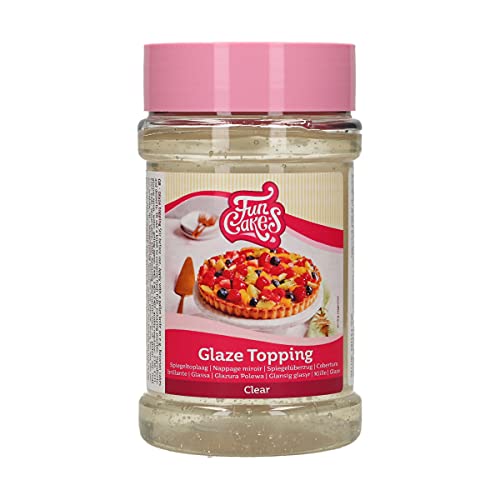 FunCakes Glaze Topping Cobertura Brillante: Cobertura para tartas, gran sabor, perfecto para la decoración de tartas, cobertura de postres. 375g.