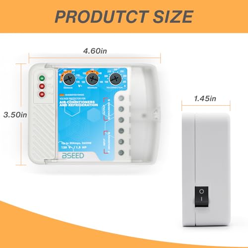 Bseed N020-120-1P Surge Protector, Surge Protector Outlet For Refrigerator, Wiring Heavy Duty Power Surge Protector Voltage Regulator For Tv, Computer And Home Appliances thumb #1