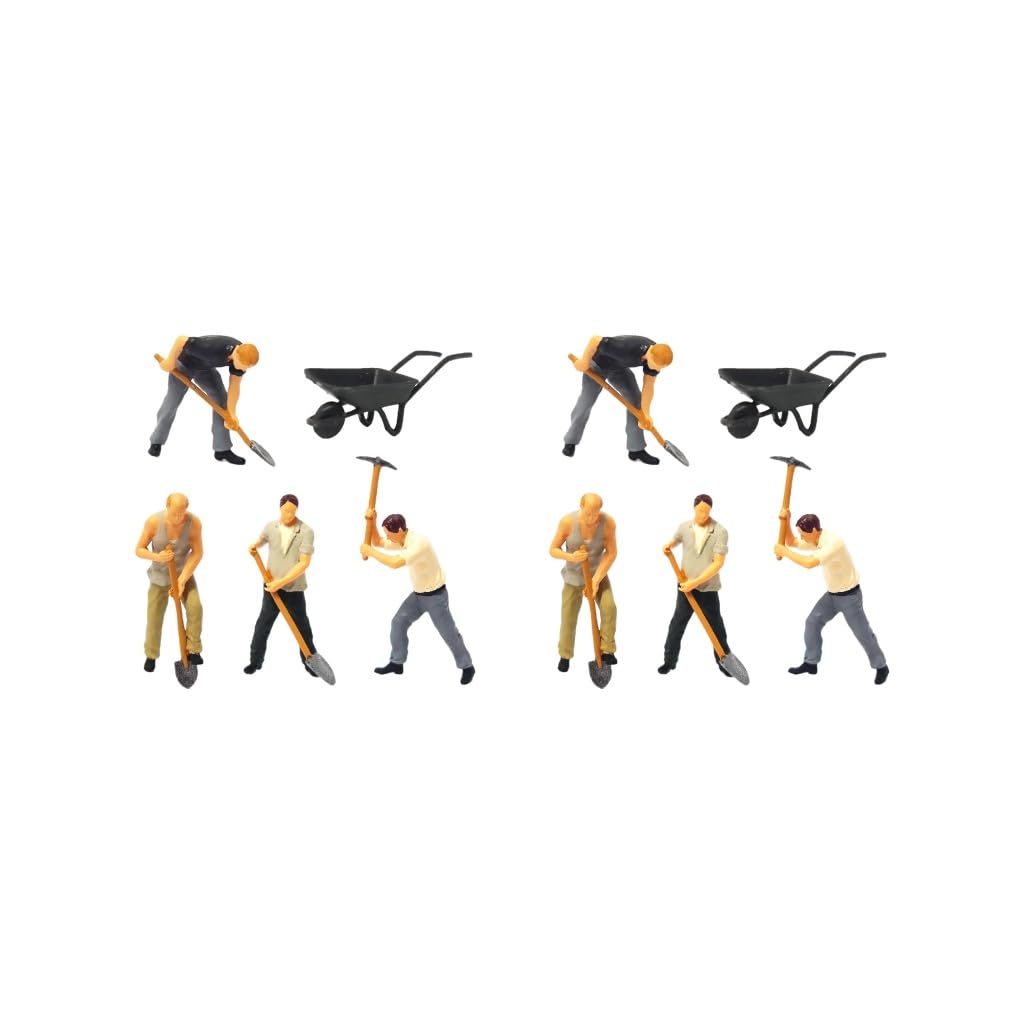 Realistische 1/64 bemalte Figuren für DIY-Projekte, Sandtisch-Layout 1:87, 2 Stück