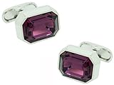  masgemelos – Swarovski Violet Boutons de manchette Cufflinks