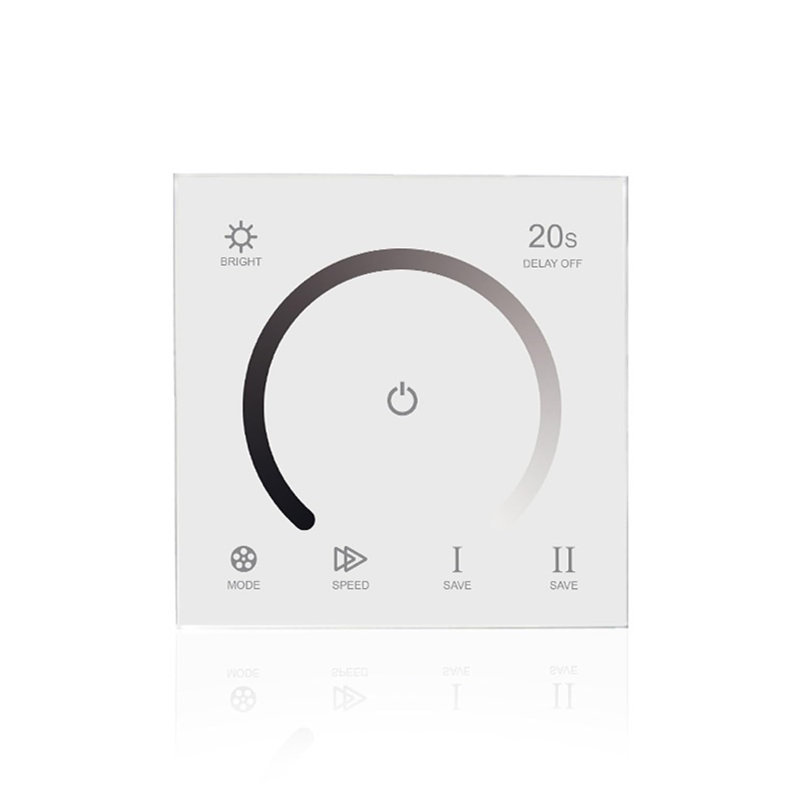 Variateur tactile LED AVIMYA interrupteur mural demi-cercle monochrome