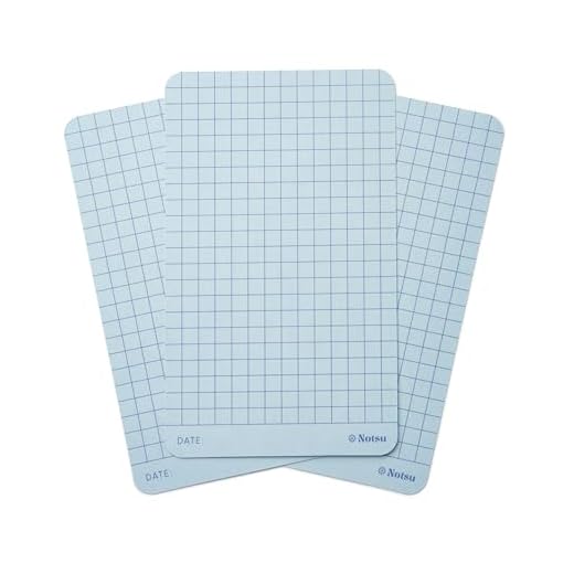 Notsu Graph Grid Colored Note Cards 3x5 inch, 40 ct | Graphing Vertical Color Index Cards with Rounded Corners, Premium Thick Paper 350 gsm (Frost)