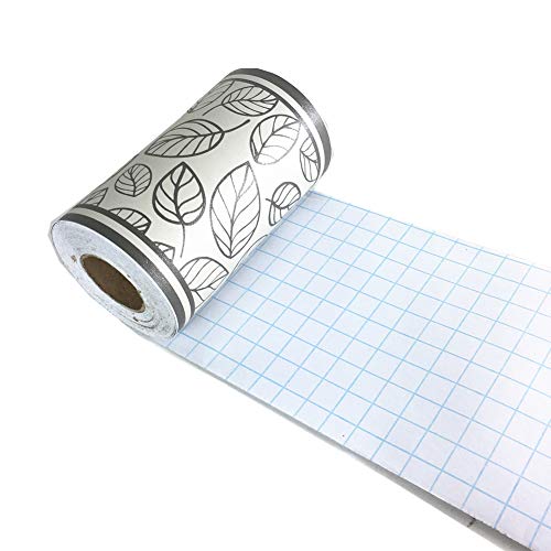 Green Leaf Pattern Wall Border Molding Peel Stick Wallpaper Decal For Home Decor Bathroom Kitchen,4 Inch By 32.8 Feet #TOP1