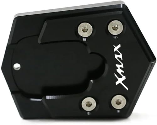 Motorcycle Side Stand pad CNC Kickstand Motorcycle Foot Side Stand Extension Pad Support Plate Enlarge for Y&AMAHA X-MAX X MAX Xmax 300 125 250