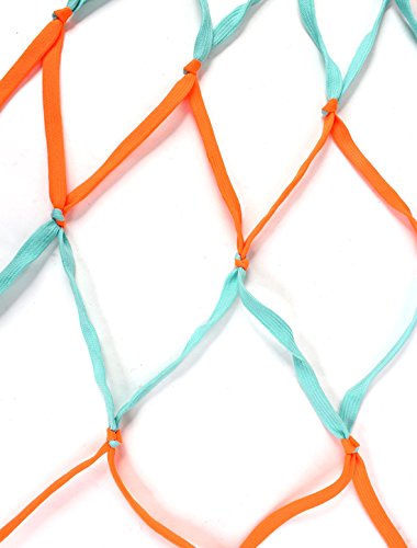 Ruilogod Garden Swing Nylon Meshy Sleeping Bed Hammock 2.1M x1.7M Orange Blue (id: 6d8 b5c 90c 493 92d