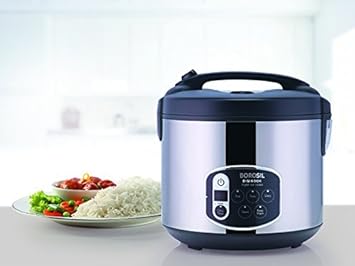 Famacart Kitchen 1.8-Liters Electric Rice Cooker and Steamer (Black)