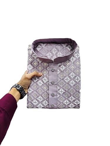 Image of Men's Silk Blend Solid Straight Kurta