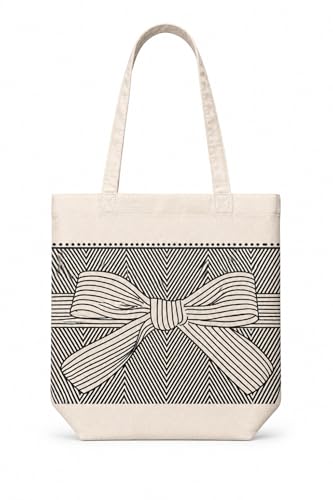 Image of Canvas Tote Bag for Women with Zipper