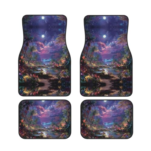 Alfombrillas de coche antideslizantes Fantasy Night para protección integral