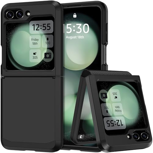 Annymall Z- FLIP 5 Samsung Galaxy Z Flip 5 Case With Hinge Protection, Heavy Duty Shockproof Drop Proof Full Body Protective Bumper Phone Cover cover