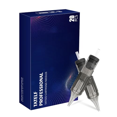 TATELF 20 cartuchos de tatuaje agujas desechables cartuchos profesionales 1003RL estándar Round Liner para accesorios de tatuaje, cartuchos de máquina de cartuchos, bolígrafos