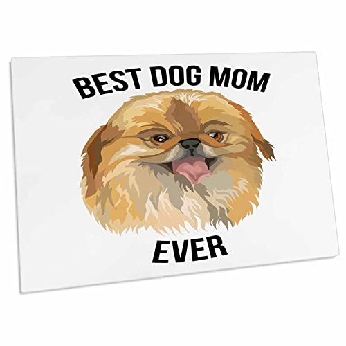3dRose Best Pekingese Dog Mom Ever - Desk Pad