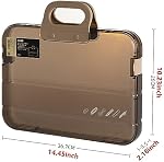 Portable File Box Clear Waterproof Document Storage Box with Snaps PP Files Organizer Cases for A4 Paper Magazines Notebooks School or Office Supplies