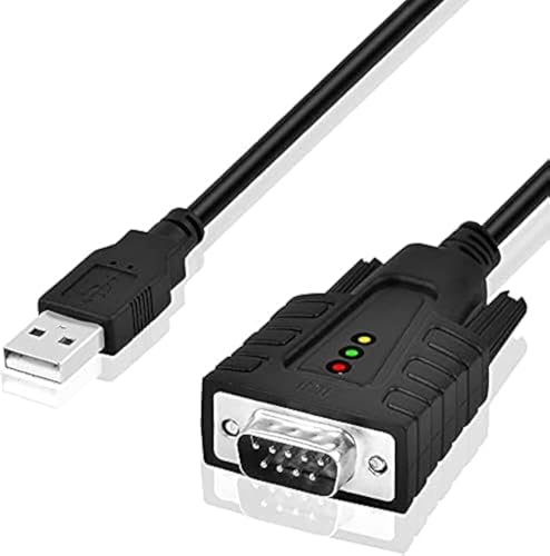DriverGenius USB232A-B-A | USB to Serial (DB9) Adapter with 3 LEDs - Compatible with Windows 11 and macOS 15 【2-Piece/Package】