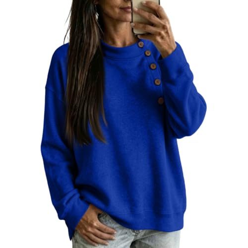 Crew Neck Sweatshirts Women Fall Y2k College Fleece Oversized Sweatshirt - image 1