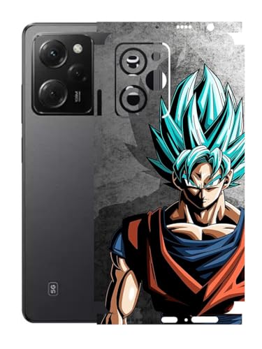 Image of AtOdds - Poco X5 Pro (5G) Mobile Back Skin Sticker - Lamination - Rear Screen Guard Protector Film Wrap (Coverage - Back+Camera+Sides) (Design - Goku)